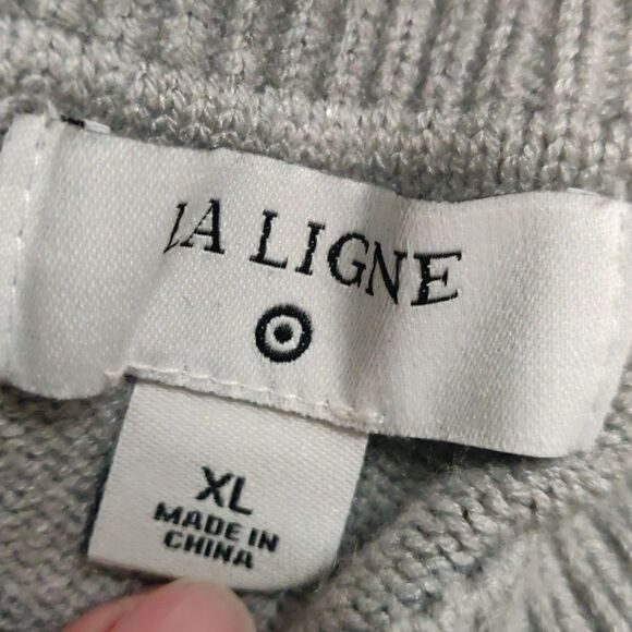 NWOT Striped Crewneck Sweater - LaLigne × Target Gray/Red/Blue size XL - Picture 5 of 6